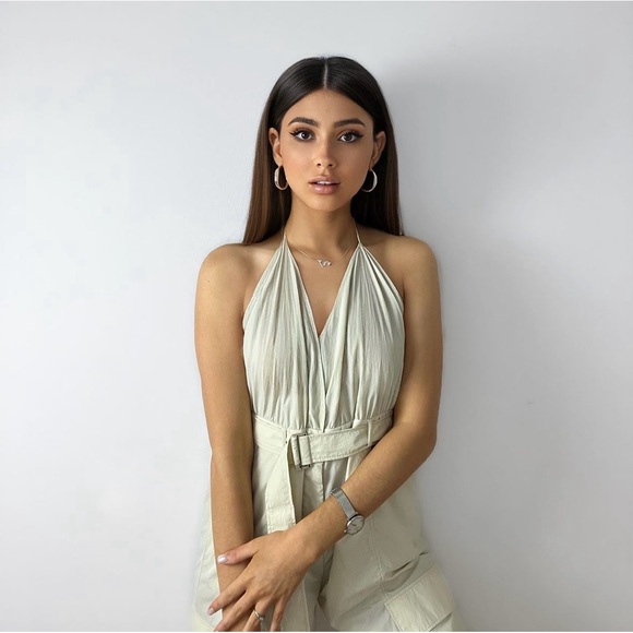 Zara jumpsuit cargo parachute with belt - Picture 5 of 12